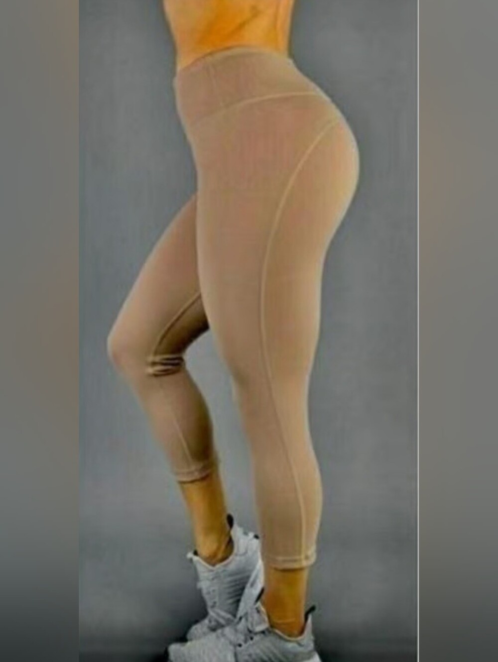 Buffbunny Tan Capri Workout Leggings Size Small